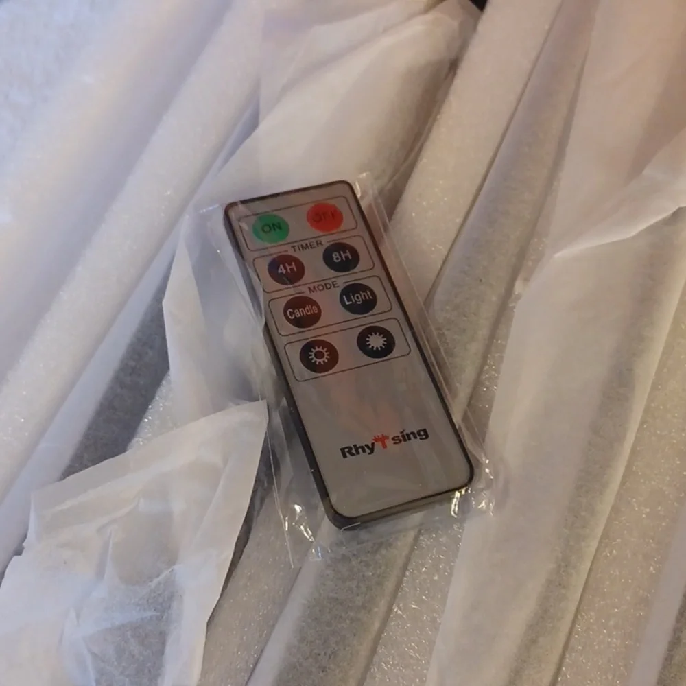 Black LED Taper Candles with Remote Set Of 6 Candles Rhy T Sing